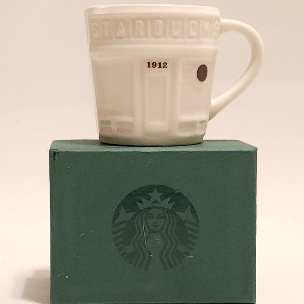Starbucks Coffee Espresso Demitasse Cup 1912 Pikes Peak Storefront Mug 3 oz New